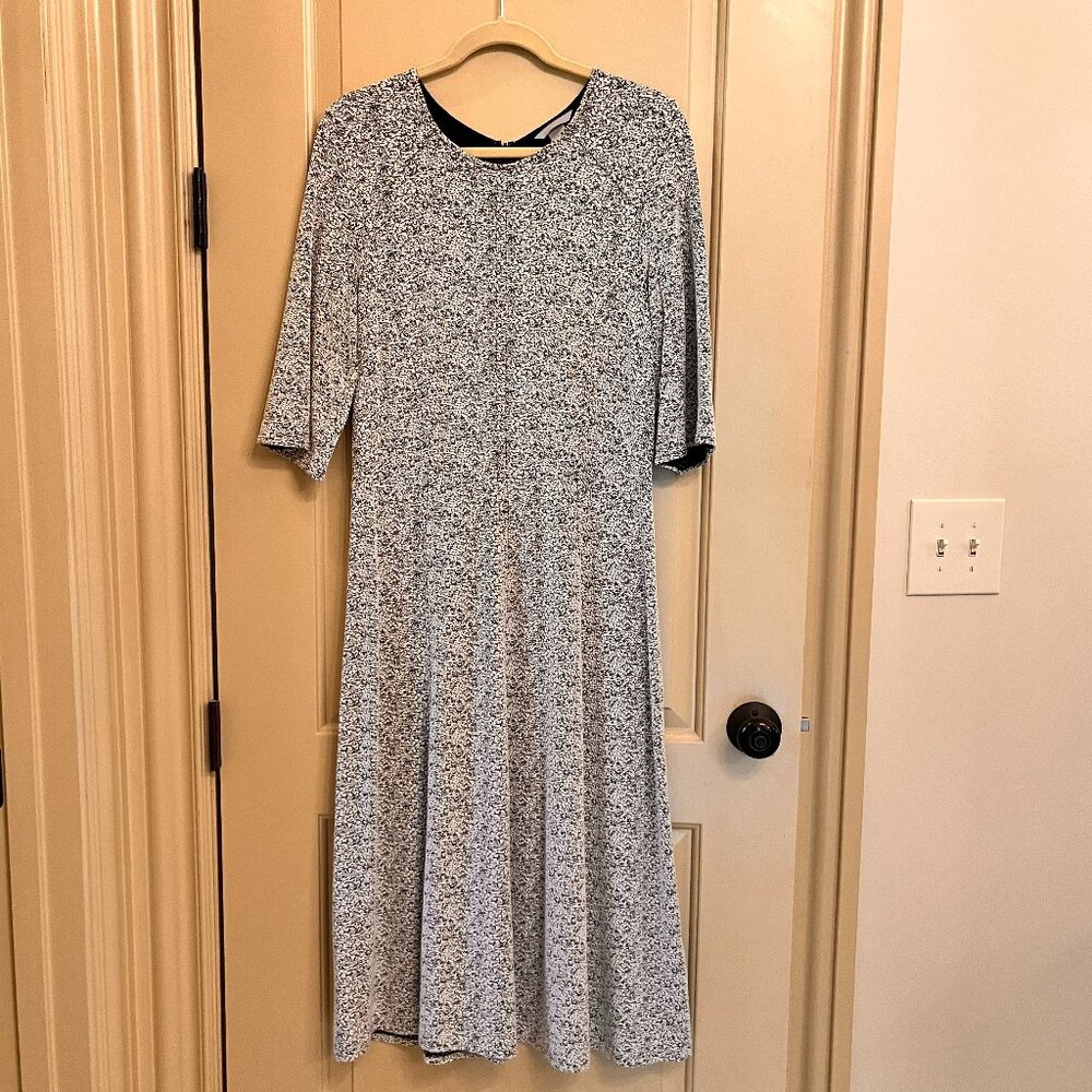 H&M Dress, sz M, Black and White Midi length.